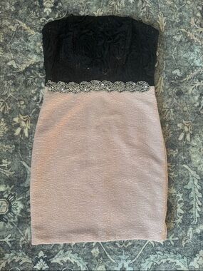 City Triangles Strapless Junior’s Dress